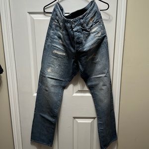G star raw distressed jeans 34x34 tapered fit